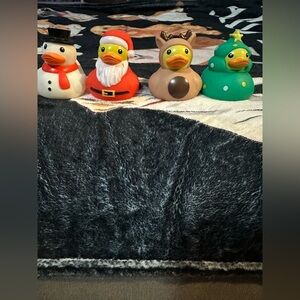 Set of 4 Christmas Holiday Rubber Ducks - Santa, Snowman, Reindeer, and Tree